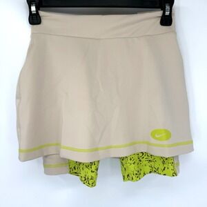 Nike Girls' Dri-FIT 2-in-1 Training Skirt‎ Tan M Tennis Pickleball Golf Outdoor
